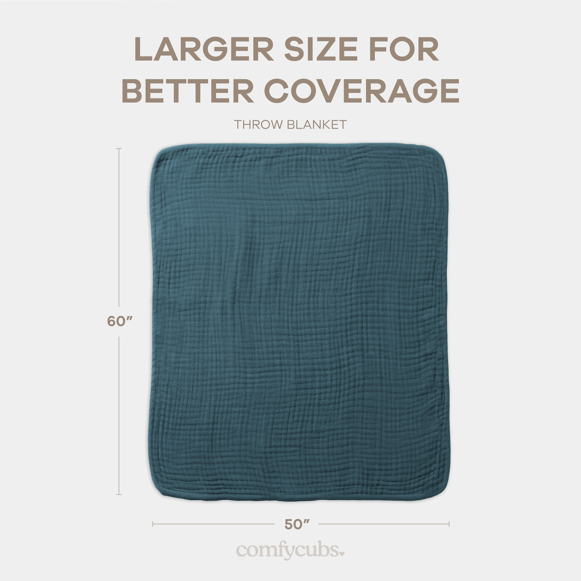 Muslin Blanket for Adults, 6-Layer Bedding by Comfy Cubs