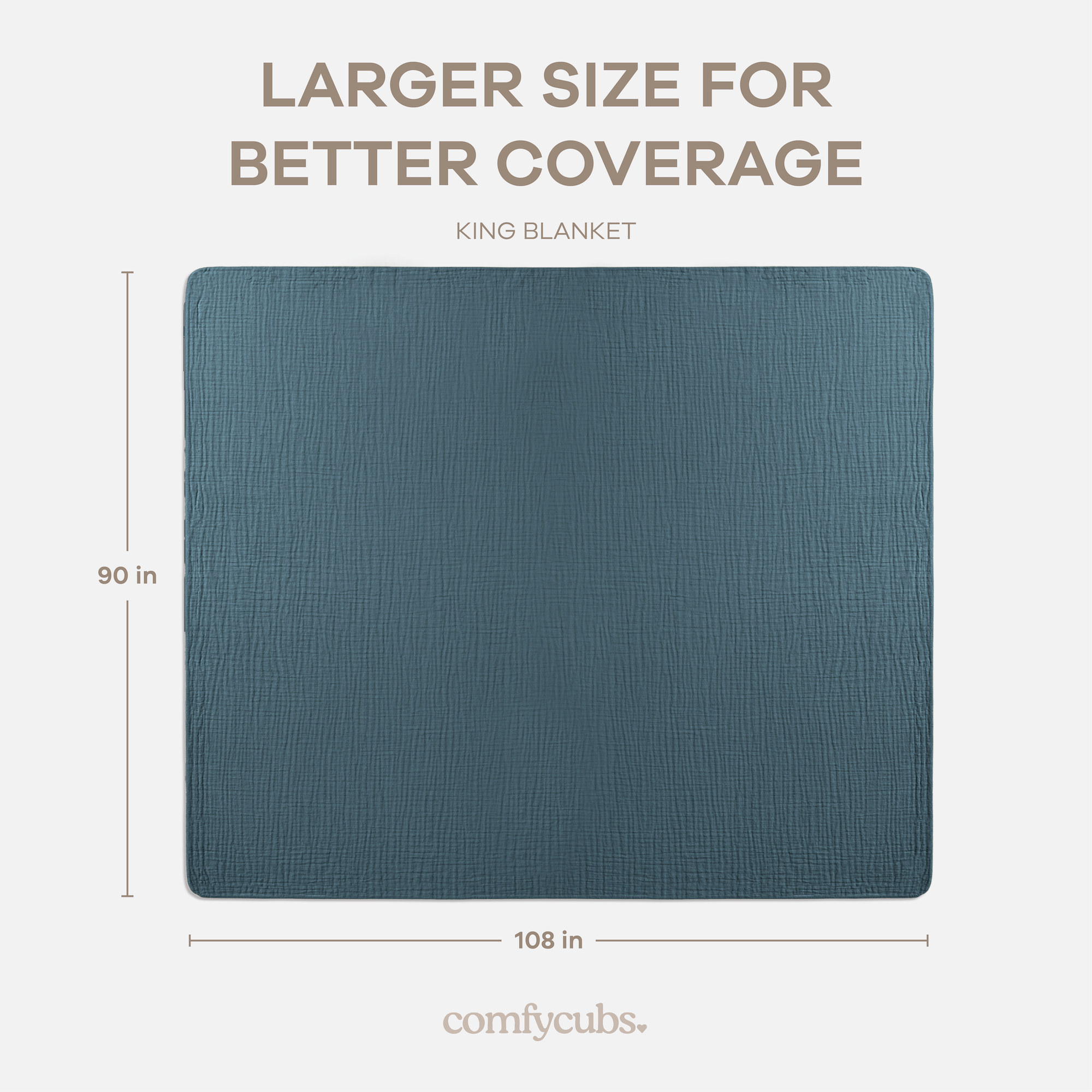 Muslin Blanket for Adults, 6-Layer Bedding by Comfy Cubs
