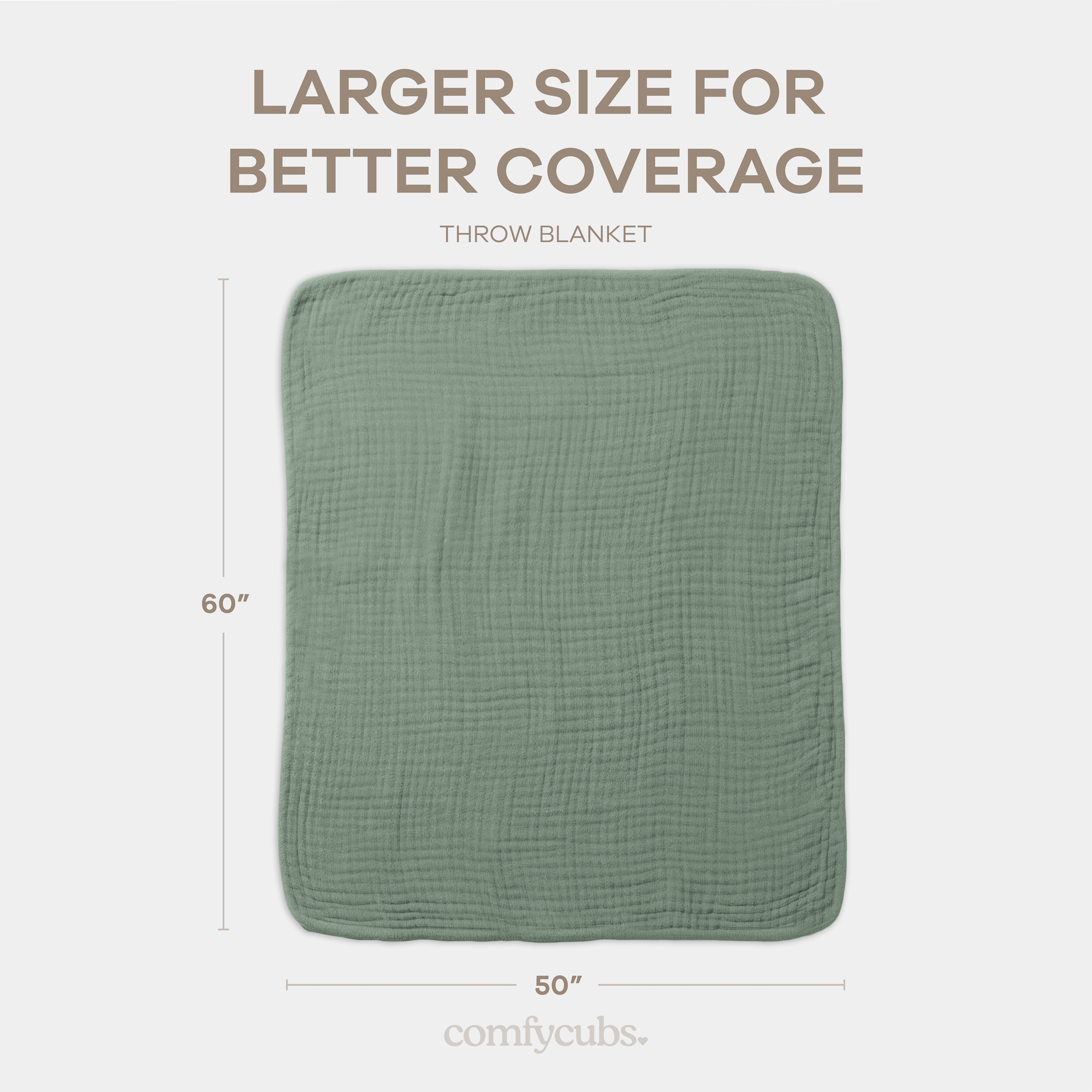 Muslin Blanket for Adults, 6-Layer Bedding by Comfy Cubs