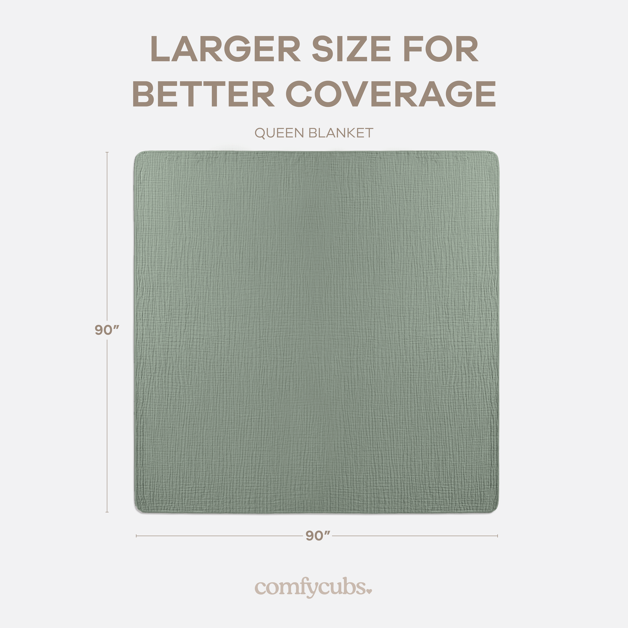 Muslin Blanket for Adults, 6-Layer Bedding by Comfy Cubs