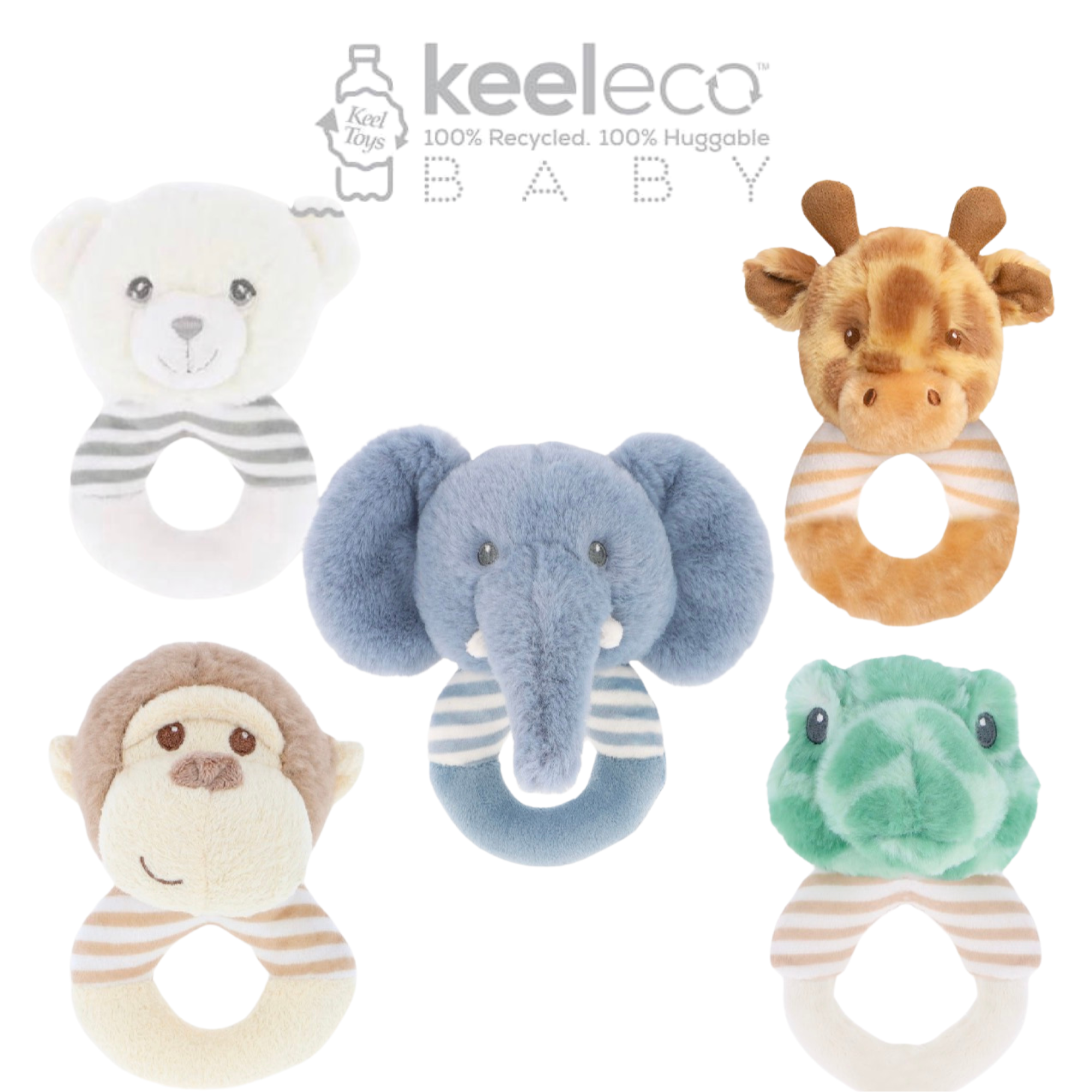 Plush baby rattle
