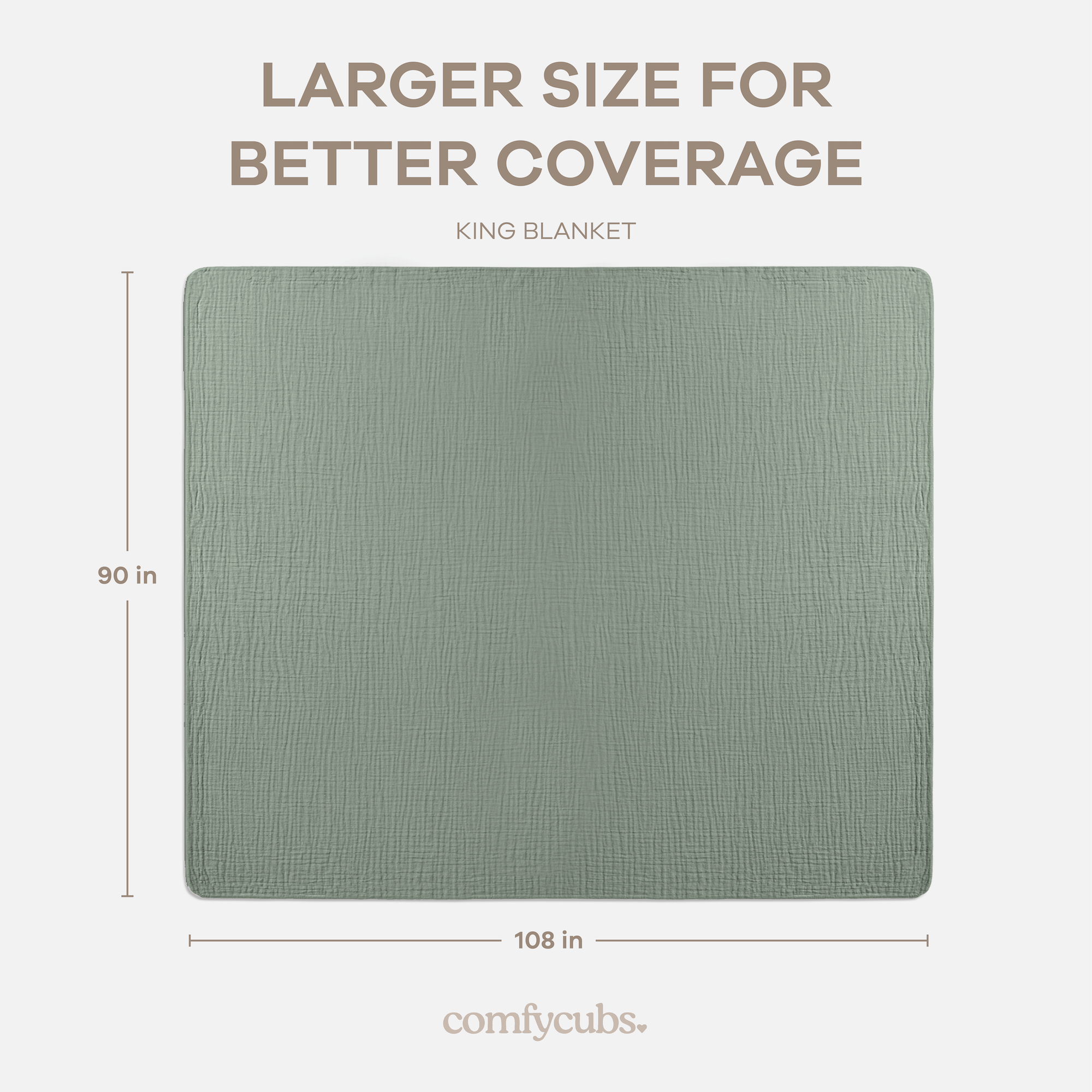 Muslin Blanket for Adults, 6-Layer Bedding by Comfy Cubs
